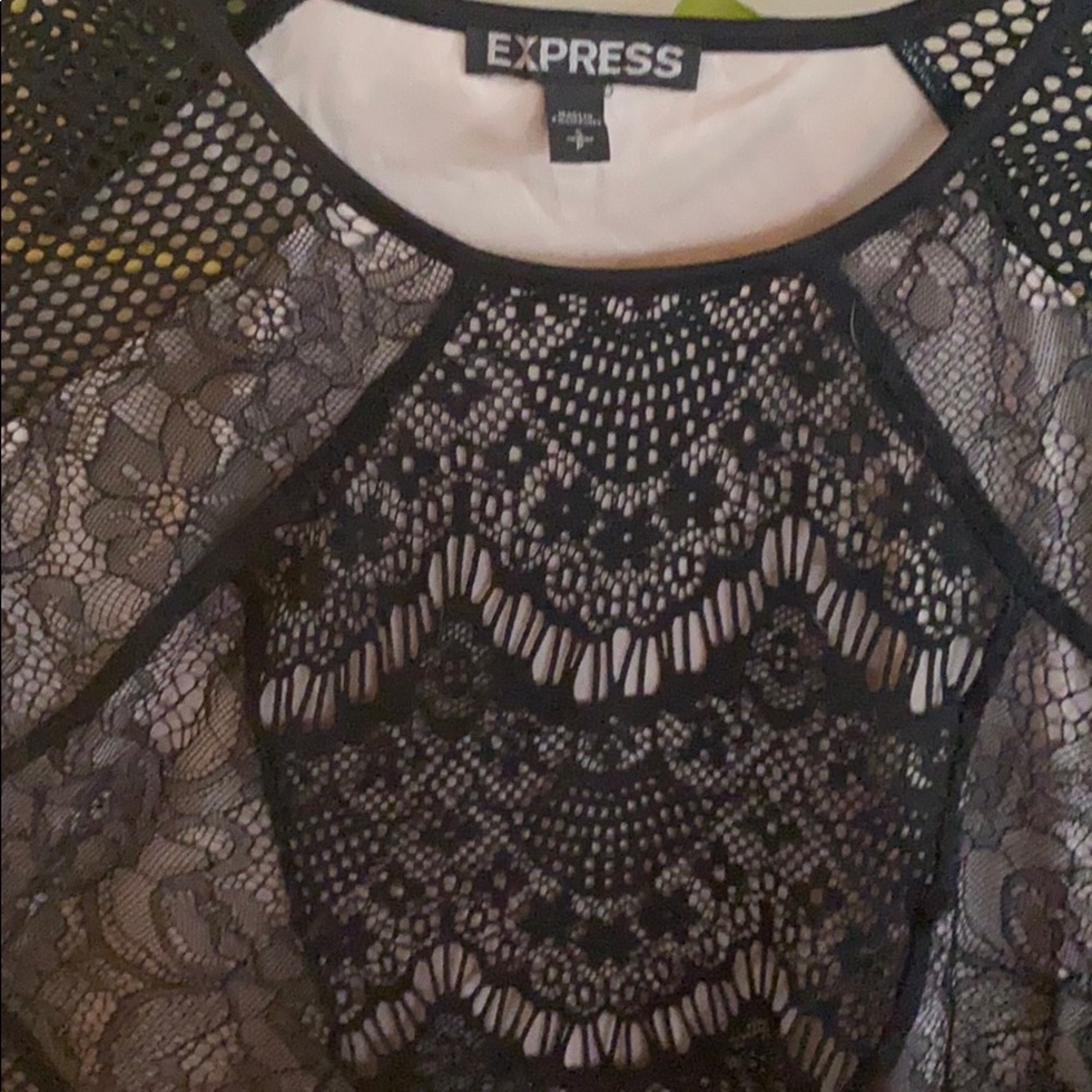 Express Lace Mini Dress - Picture 2 of 4